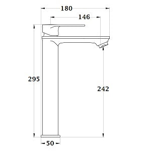 Grifo lavabo sobreponer cromado NYTIA - Image 3
