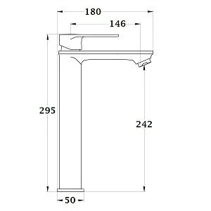 Grifo lavabo sobreponer negro NYTIA - Image 3